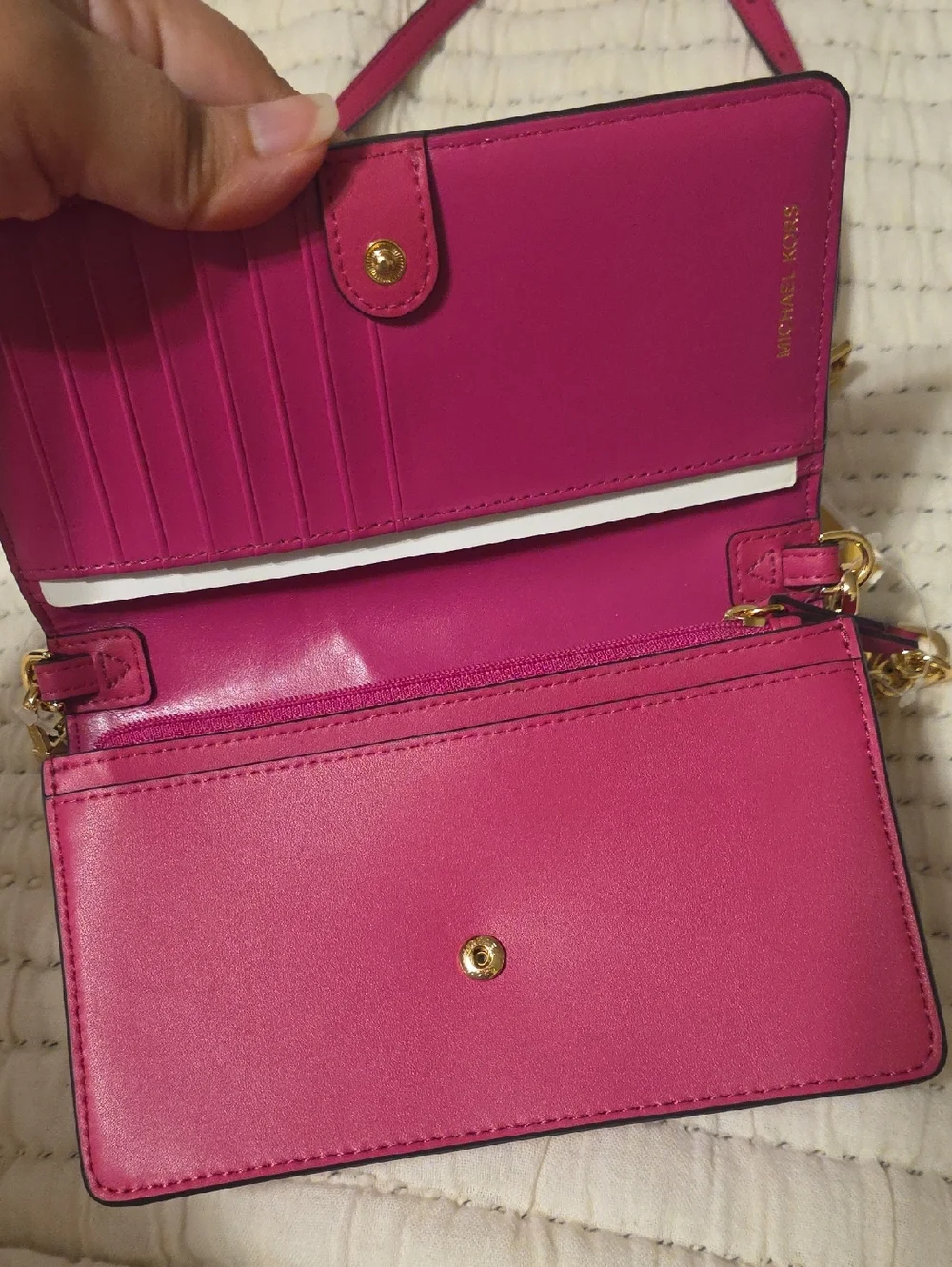 Michael Kors Jet Set Wild Berry Crossbody Nwt - Picture 6 of 7